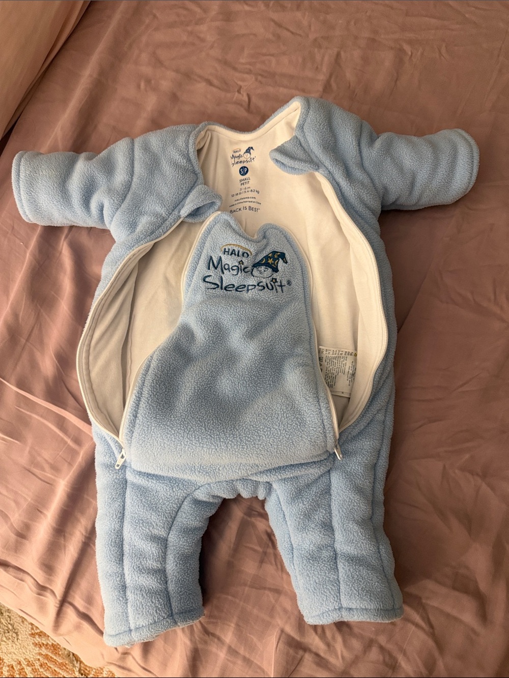 Halo Baby Fleece Sleepsuit in Light Blue